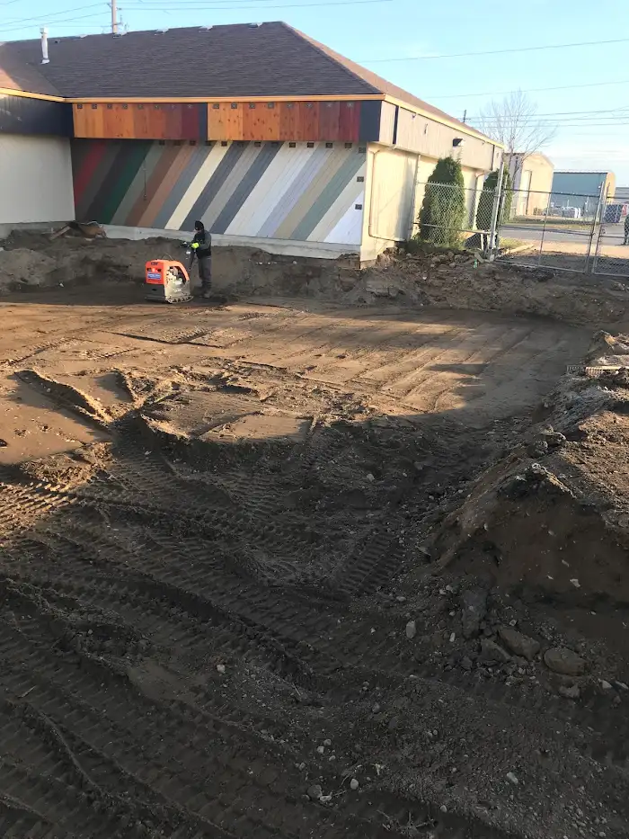 Site cleared and graded